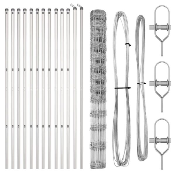 vidaXL Poľná ohrada 1.5x25 m Pozinkovaná oceľ – Obrázok 4