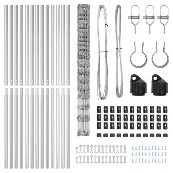 vidaXL Polní plot 1.6x25 m Pozinkovaná oceľ – Obrázok 5