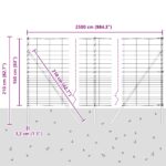 vidaXL Poľný plot 1.6x25 m pozinkovaná oceľ – Obrázok 12