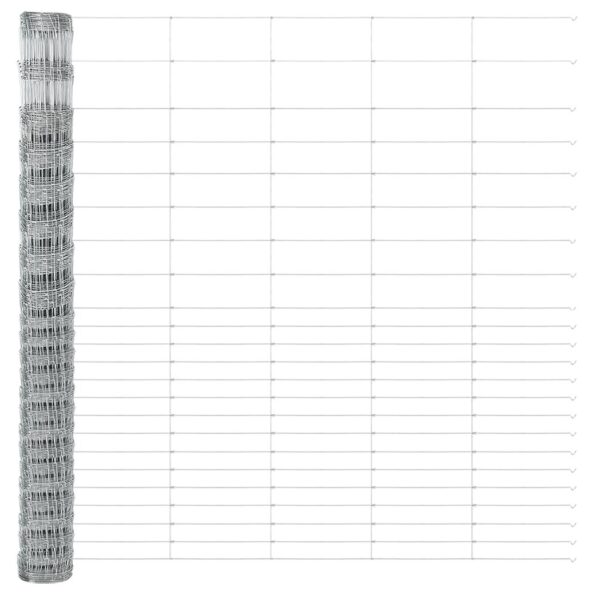 vidaXL Poľný plot 1.6x25 m pozinkovaná oceľ – Obrázok 6