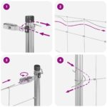 Pole závora vidaXL 1,2x50 m pozinkovaná oceľ, Stĺpiky do závory vidaXL 13 ks Ø32 mm 170 cm pozinkovaná oceľ – Obrázok 11