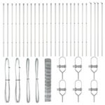 Pole závora vidaXL 1,2x50 m pozinkovaná oceľ, Stĺpiky do závory vidaXL 13 ks Ø32 mm 170 cm pozinkovaná oceľ – Obrázok 4