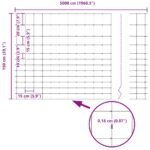 vidaXL Poľný plot 1,5x50 m Pozinkovaná oceľ – Obrázok 13