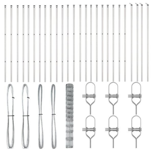 vidaXL Poľný plot 1,5x50 m Pozinkovaná oceľ – Obrázok 4