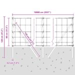 vidaXL Polia plot 0.8x100 m Pozinkovaná oceľ – Obrázok 12