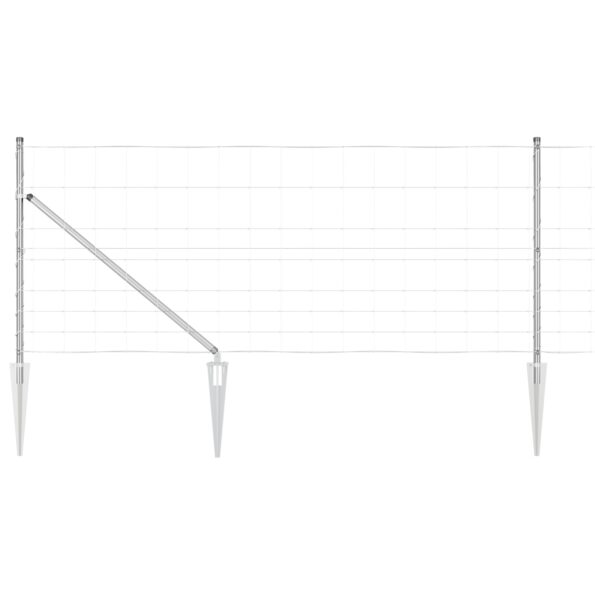 vidaXL Stĺp na plot. Zinkovaný 25 x 1 m Oceľ – Obrázok 2