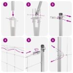 vidaXL Poľný plot 1x25 m Pozinkovaná oceľ – Obrázok 12