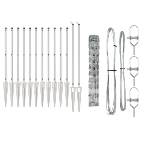 vidaXL Poľný plot 1x25 m Pozinkovaná oceľ – Obrázok 4