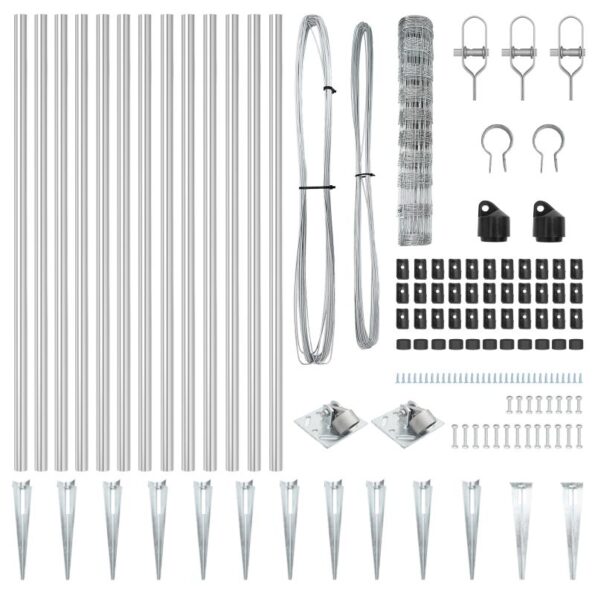 vidaXL Poľný plot 1x25 m Pozinkovaná oceľ – Obrázok 5