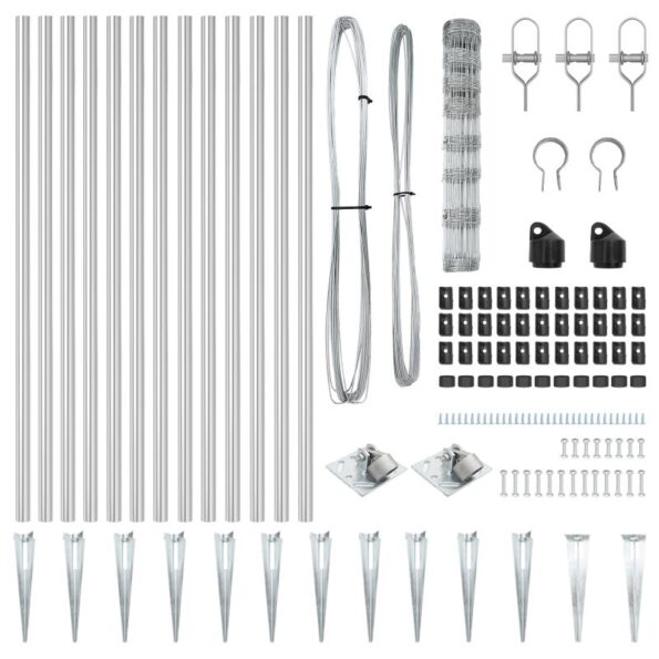 vidaXL Poľný plot 1x50 m pozinkovaná oceľ – Obrázok 5