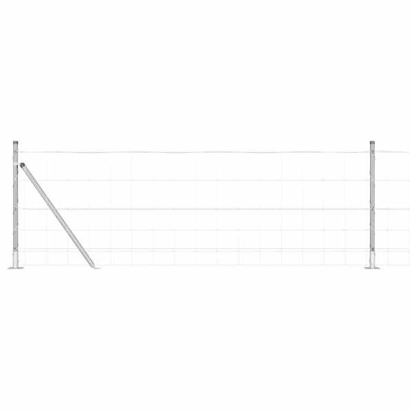 vidaXL Stĺp na plot. Zinkovaný 25 x 0,8 m Oceľ – Obrázok 2