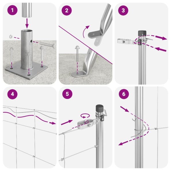 vidaXL Poľná ohrada 0.8x25 m pozinkovaná oceľ – Obrázok 12