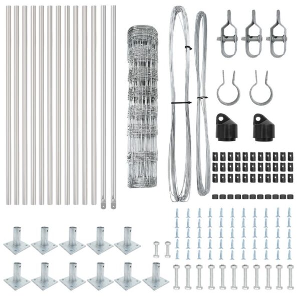 vidaXL Poľná ohrada 0.8x25 m pozinkovaná oceľ – Obrázok 5