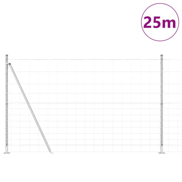 vidaXL Poľný plot 1.5x25 m žiarovo pozinkovaný – Obrázok 3
