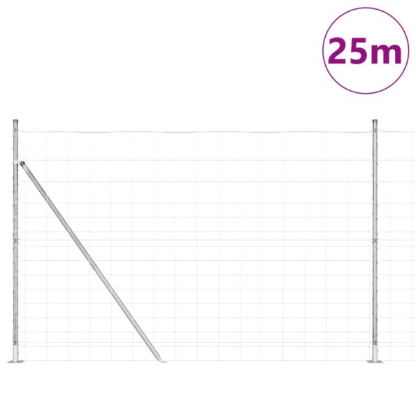 vidaXL Stĺp na plot. Zinkovaný 25 x 1,6 m Oceľ – Obrázok 3