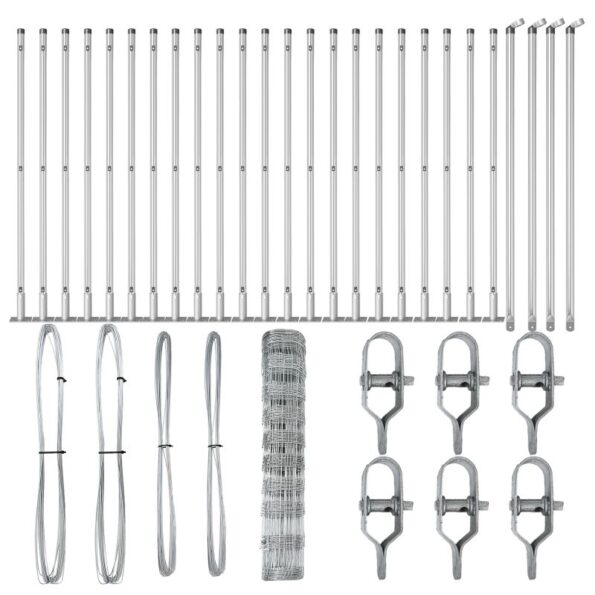 vidaXL poliť plot 1x50 m pozinkovaná oceľ – Obrázok 4