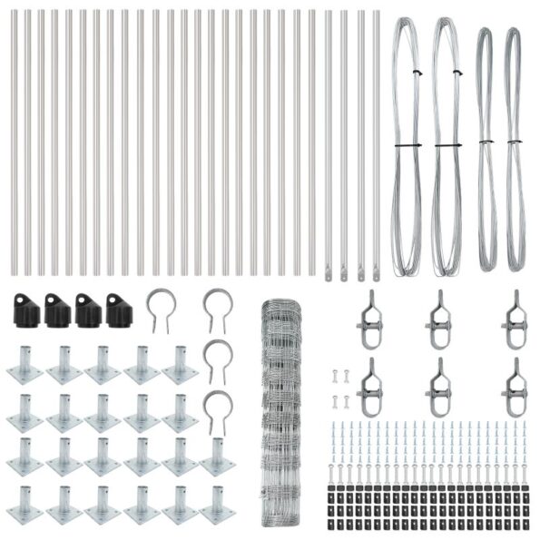 vidaXL poliť plot 1x50 m pozinkovaná oceľ – Obrázok 5