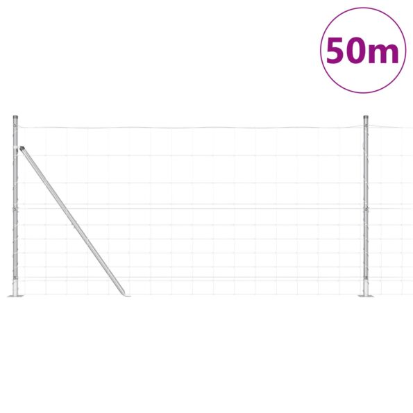 vidaXL Stĺp na plot. Zinkovaný 50 x 1,2 m Oceľ – Obrázok 3
