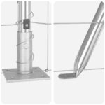 vidaXL Stĺp na plot. Zinkovaný 50 x 1,2 m Oceľ – Obrázok 8