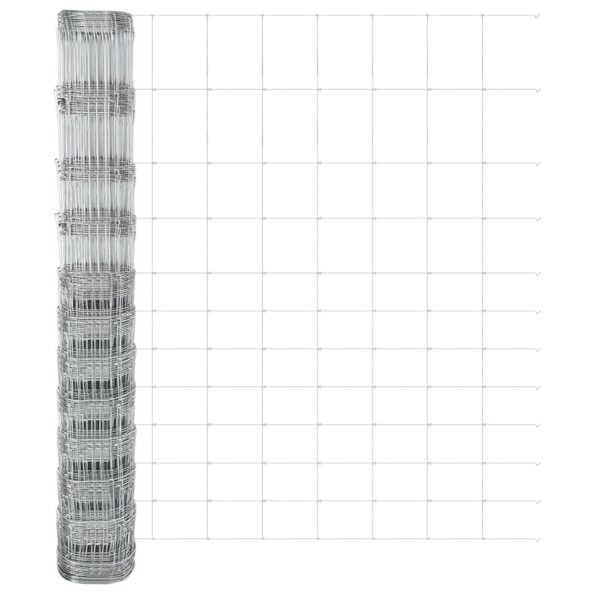 vidaXL Poľný plot 1.4x50 m pozinkovaná oceľ – Obrázok 6