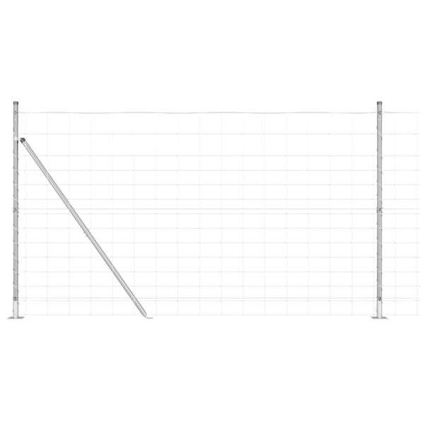 vidaXL Polný plot 1.4x50 m z pozinkovanej ocele – Obrázok 2