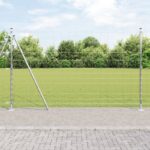 vidaXL Stĺp na plot. Zinkovaný 50 x 1,5 m Oceľ