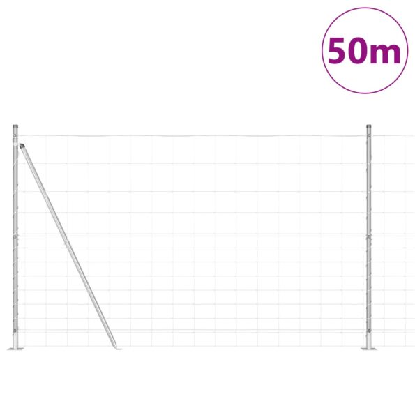 vidaXL Stĺp na plot. Zinkovaný 50 x 1,5 m Oceľ – Obrázok 3