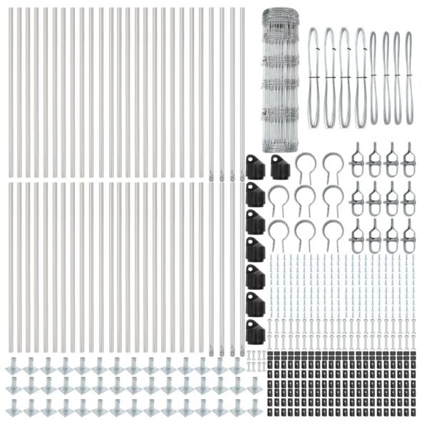 vidaXL Poľná ohrada 0.8x100 m Pozinkovaná oceľ – Obrázok 4