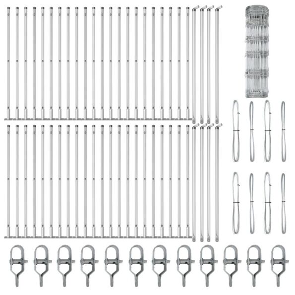 vidaXL Poľná ohrada 0.8x100 m Pozinkovaná oceľ – Obrázok 5
