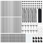 vidaXL zvárané drôtené oplotenie s 13 stĺpikmi Sivá 0.5x100 m Oceľ – Obrázok 5