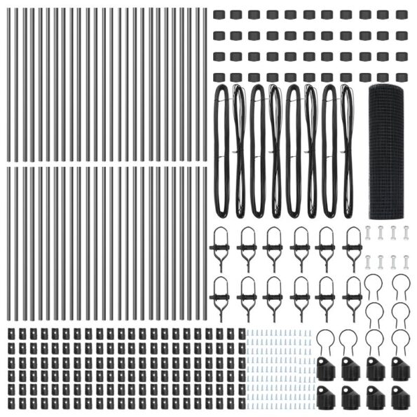 vidaXL zvárané drôtené oplotenie s 13 stĺpikmi Sivá 0.5x100 m Oceľ – Obrázok 5