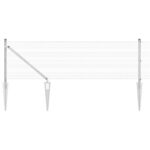 vidaXL Zvárané drôtené oplotenie s 7 hrotovými stĺpmi 0.4x10 m Pozinkovaná oceľ – Obrázok 2