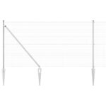 vidaXL Zváraný drôtový plot s 7 kotevnými kolíkmi 1,2 x 10 m z pozinkovanej ocele – Obrázok 2