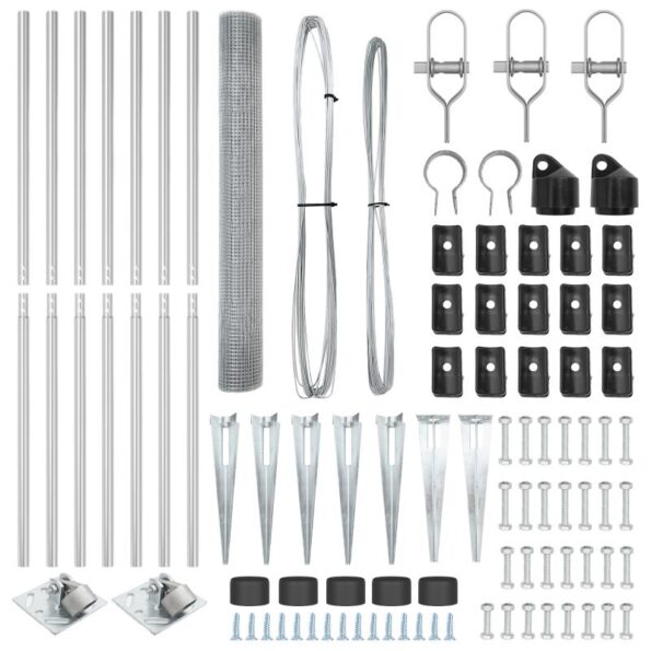 vidaXL Zváraný drôtový plot s 7 kotevnými kolíkmi 1,2 x 10 m z pozinkovanej ocele – Obrázok 5
