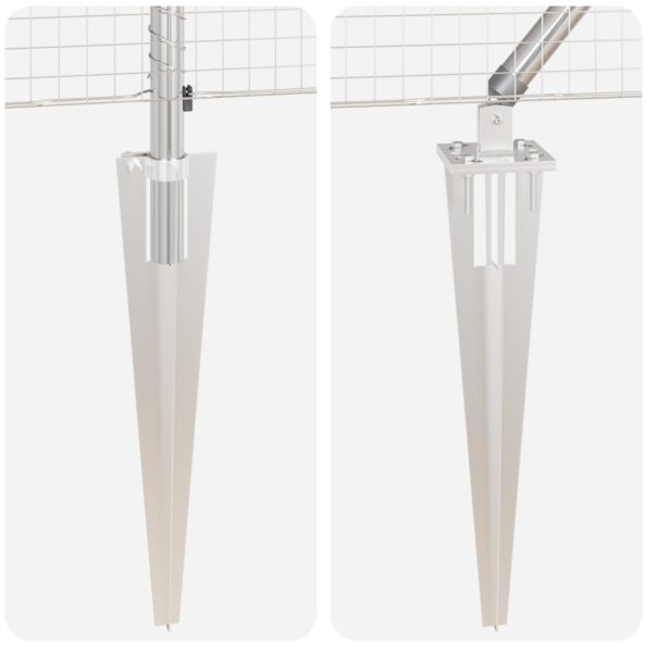 vidaXL Zváraný drôtový plot s 7 kotevnými kolíkmi 1,2 x 10 m z pozinkovanej ocele – Obrázok 8