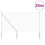 vidaXL Zváraný drôtový plot s 13 špicatými stĺpmi 1.4x25 m Pozinkovaná oceľ – Obrázok 3