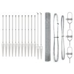 vidaXL Zváraný drôtový plot s 13 špicatými stĺpmi 1.4x25 m Pozinkovaná oceľ – Obrázok 4