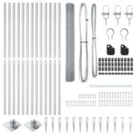 vidaXL Zváraný drôtový plot s 13 špicatými stĺpmi 1.4x25 m Pozinkovaná oceľ – Obrázok 5