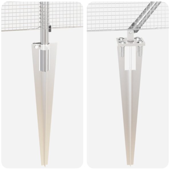 vidaXL Zváraný drôtový plot s 13 kolíkmi 1.4x50 m pozinkovanej ocele – Obrázok 8