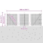 vidaXL zvarený drôtový plot s 7 rozšírenými stĺpmi 0.4x10 m pozinkovanej ocele – Obrázok 13