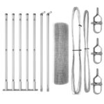 vidaXL zvarený drôtový plot s 7 rozšírenými stĺpmi 0.4x10 m pozinkovanej ocele – Obrázok 2