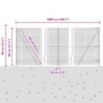 vidaXL Zváraný drôtový plot so 7 podložkovými stĺpmi 0.8x10 m Pozinkovaná oceľ – Obrázok 13