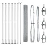 vidaXL Zváraný drôtový plot so 7 podložkovými stĺpmi 0.8x10 m Pozinkovaná oceľ – Obrázok 2