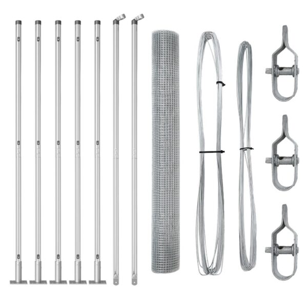 vidaXL Zváraný drôtený plot s 7 príchytkami 1.2x10 m pozinkovaná oceľ – Obrázok 2