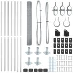 vidaXL Zváraný drôtený plot s 7 príchytkami 1.2x10 m pozinkovaná oceľ – Obrázok 4