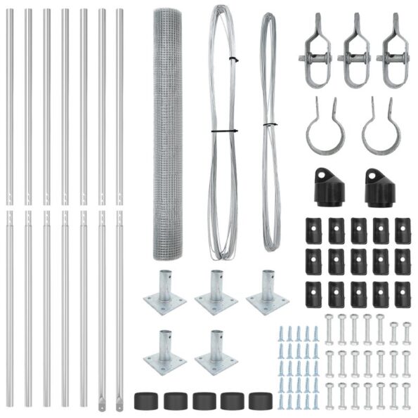 vidaXL Zváraný drôtený plot s 7 príchytkami 1.2x10 m pozinkovaná oceľ – Obrázok 4