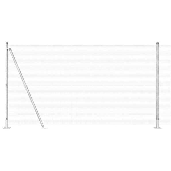 vidaXL Zváraný drôtený plot s 7 príchytkami 1.2x10 m pozinkovaná oceľ – Obrázok 6