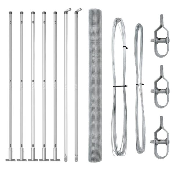 vidaXL Zvarený drôtový plot so 7 držiakmi 1.5x10 m Pozinkovaná oceľ – Obrázok 2