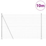 vidaXL Zvarený drôtový plot so 7 držiakmi 1.5x10 m Pozinkovaná oceľ – Obrázok 3