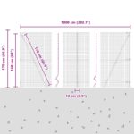 vidaXL Zváraná drôtová ohrada s 7 fláknutými stĺpikmi 1.6x10 m Pozinkovaná oceľ – Obrázok 13